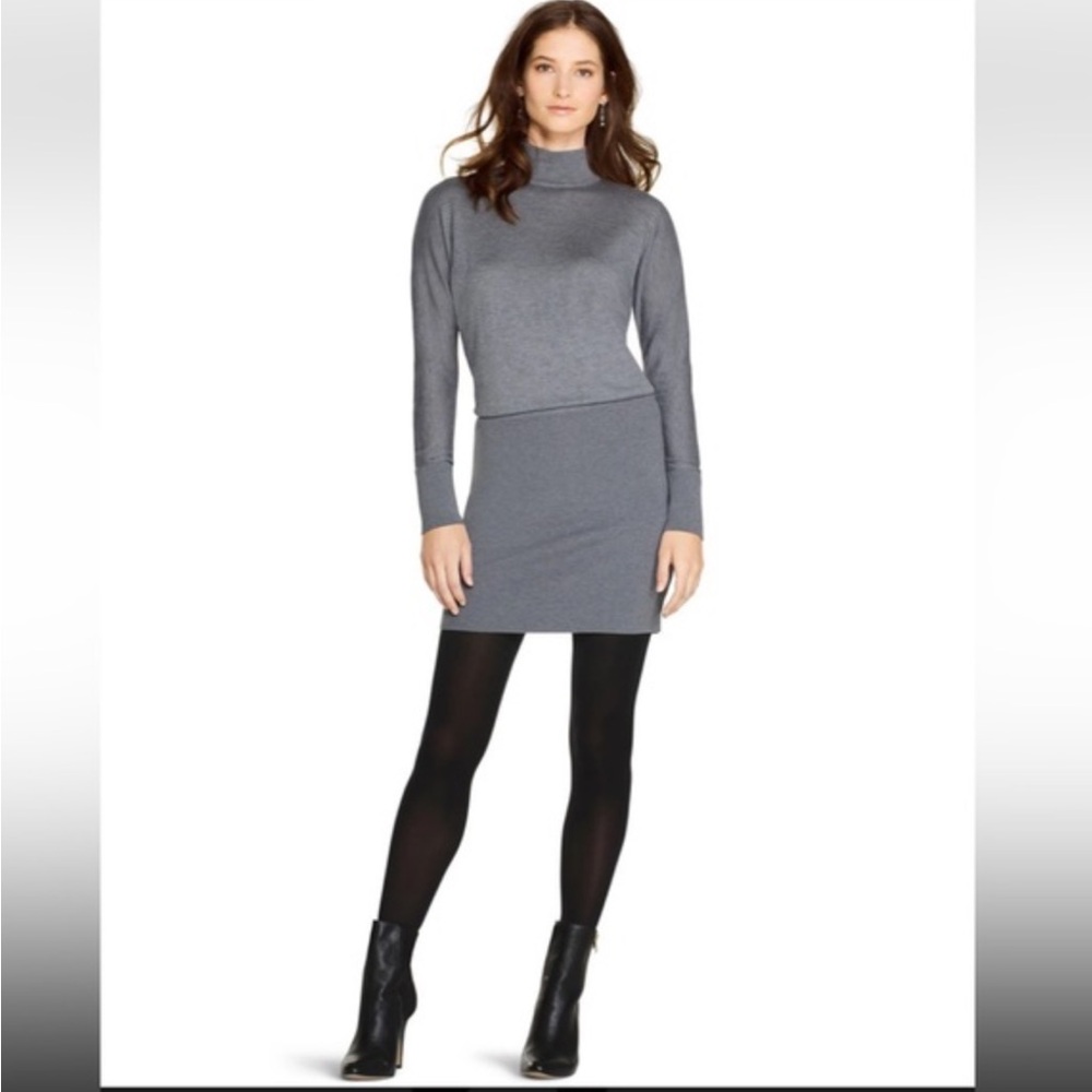 White House Black Market- gray sweater dress. Size medium. NWT.